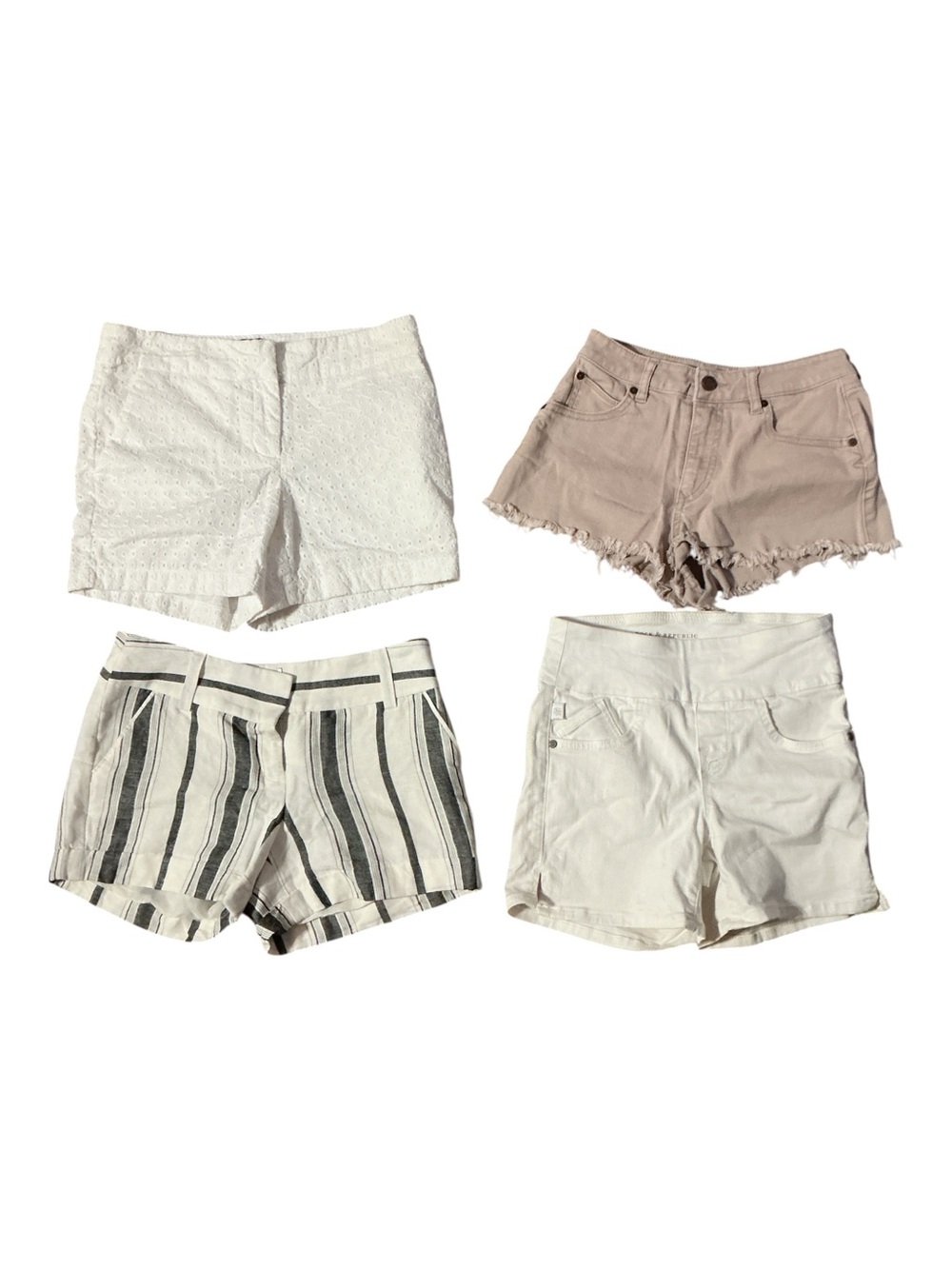 Cynthia Rowley Neutral & Striped Women’s Jean Shorts Pack
